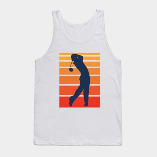 Vintage Men Golf Silhouette Tank Top